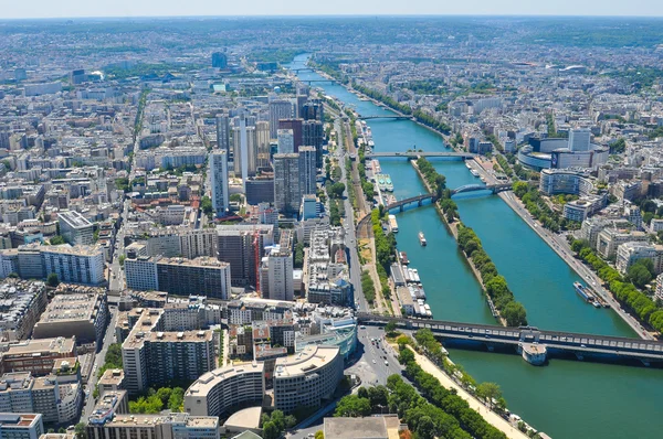 Antenn syn på Paris, Frankrike — Stockfoto