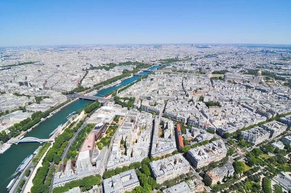 Antenn syn på Paris, Frankrike — Stockfoto