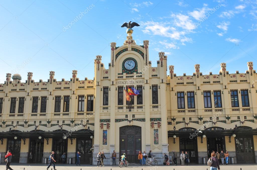 Treinstation in valencia, Spanje Redactionele stockfoto