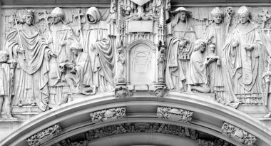 Londra, İngiltere'de antik basrelief