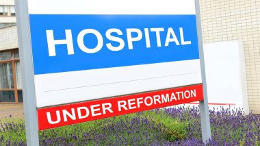 Hospital under reformation clipart