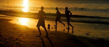 sunset'nda futbol