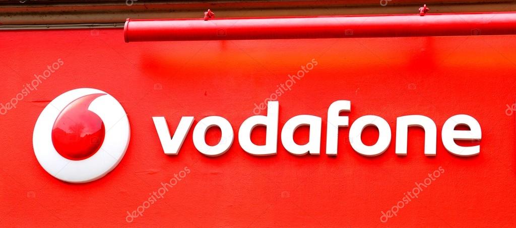 NOTTINGHAM, UK - APRIL 1, 2015: Close up of Vodafone logo. Vodafone is a British well-known multinational telecommunications company and the world's 2nd-largest mobile telecommunications provider.