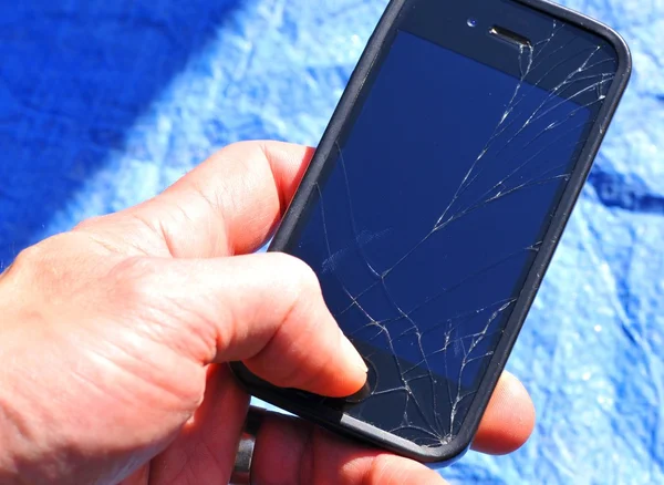 Gebroken telefoon — Stockfoto