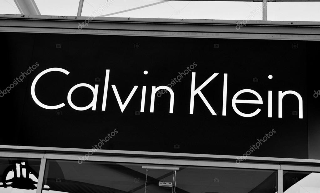 London, UK - June 14, 2015: Detail of the entrance to a Calvin Klein. Calvin Klein is a famous American fashion designer for men, women and children apparel, sportswear, etc.