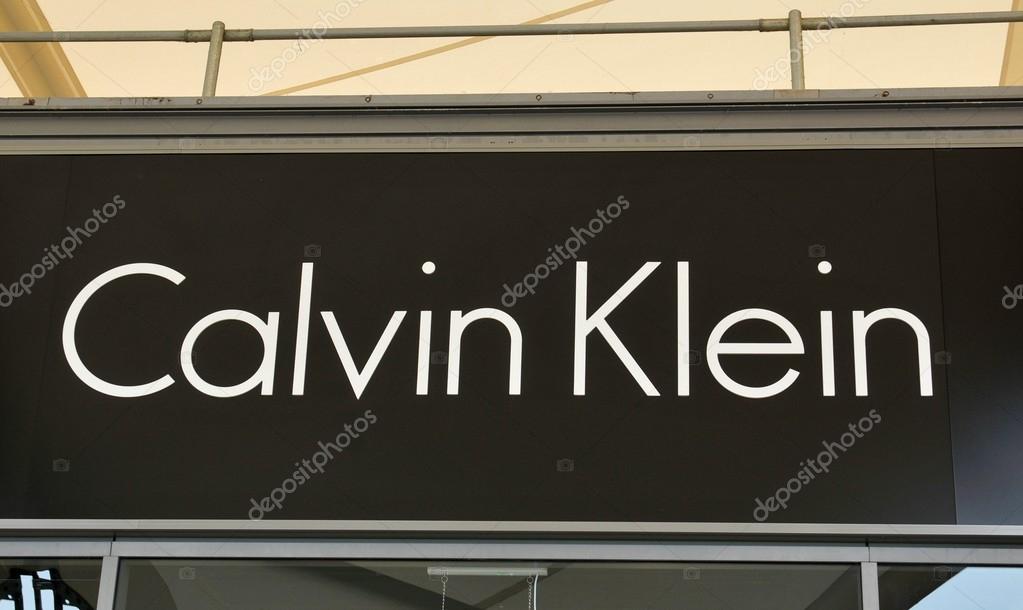 London, UK - June 14, 2015: Detail of the entrance to a Calvin Klein. Calvin Klein is a famous American fashion designer for men, women and children apparel, sportswear, etc.