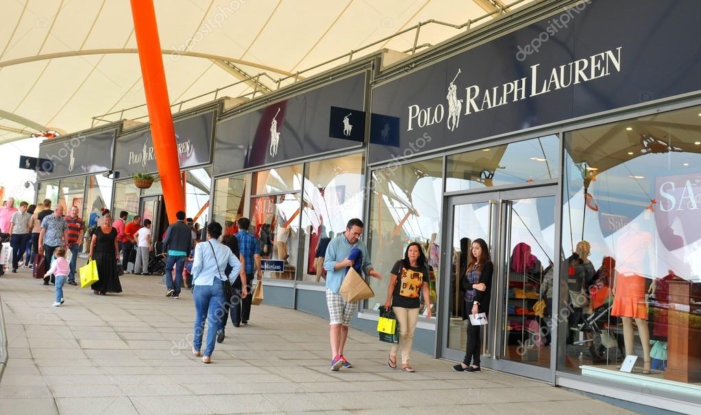 London, UK - June 14, 2015: Detail of Polo Ralph Lauren shop. Polo Ralph Lauren designs, markets and sells men's, women's and children's fashion products to customers worldwide.