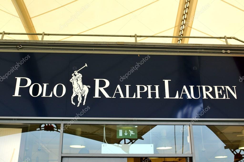 London, UK - June 14, 2015: Detail of Polo Ralph Lauren shop. Polo Ralph Lauren designs, markets and sells men's, women's and children's fashion products to customers worldwide.