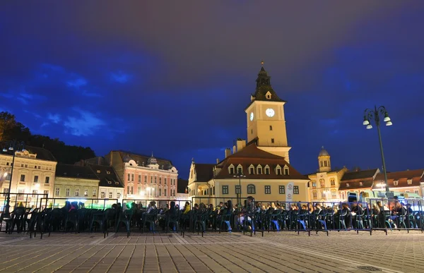 Braszów w nocy — Zdjęcie stockowe