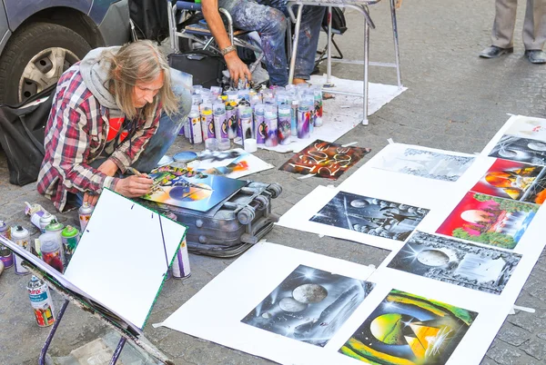 Straat kunstenaar in Parijs — Stockfoto