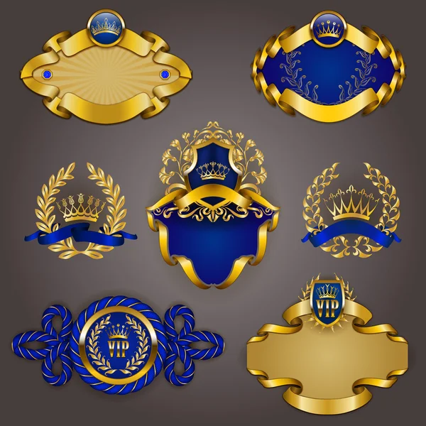 Set de vip de oro — Archivo Imágenes Vectoriales