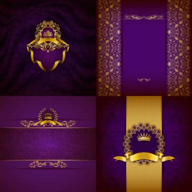 Zarif altın çerçeve büyük başlığı