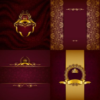 Zarif altın çerçeve büyük başlığı