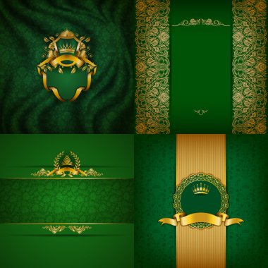 Zarif altın çerçeve büyük başlığı