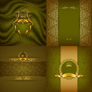 Zarif altın çerçeve büyük başlığı