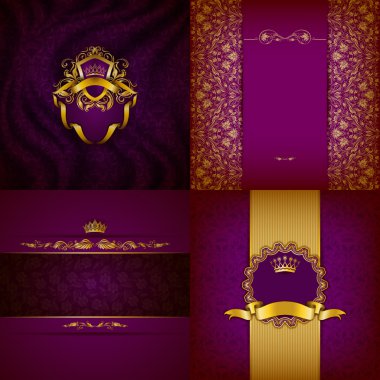 Zarif altın çerçeve büyük başlığı