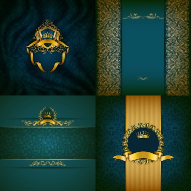 Zarif altın çerçeve büyük başlığı