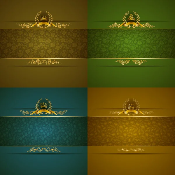 Elegante gouden frame banner — Stockvector