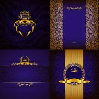 Zarif altın çerçeve büyük başlığı