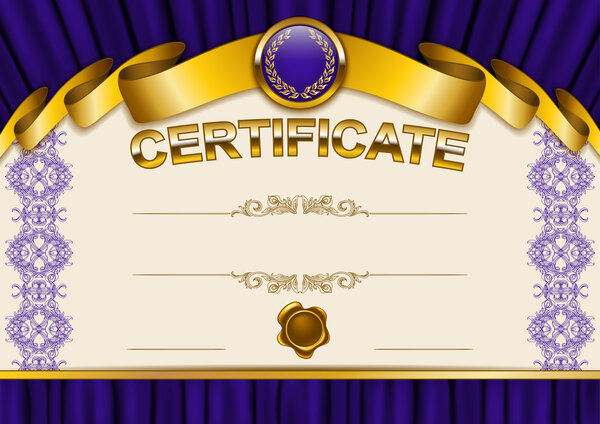 Элегантный шаблон сертификата, диплом
