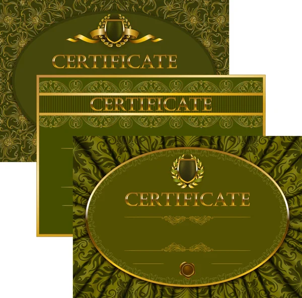 Elegante modello di certificato, diploma — Vettoriale Stock