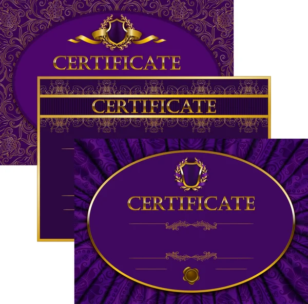 Elegante modello di certificato, diploma — Vettoriale Stock