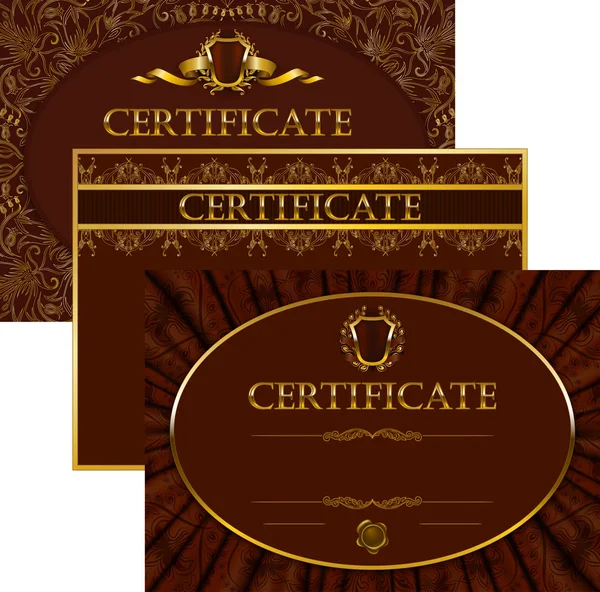 Elegante modello di certificato, diploma — Vettoriale Stock