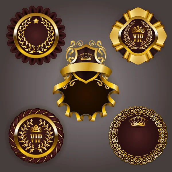 Set von Gold vip — Stockvektor