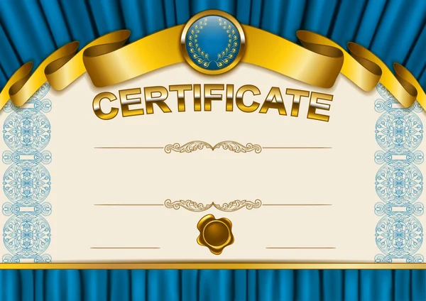 Elegant template of certificate, diploma Vector Graphics