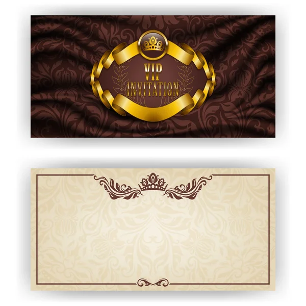 Plantilla elegante para invitación de lujo vip — Vector de stock