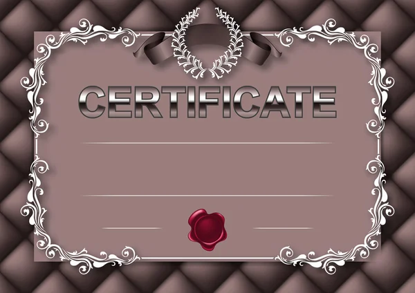 Modèle élégant de certificat, diplôme — Image vectorielle