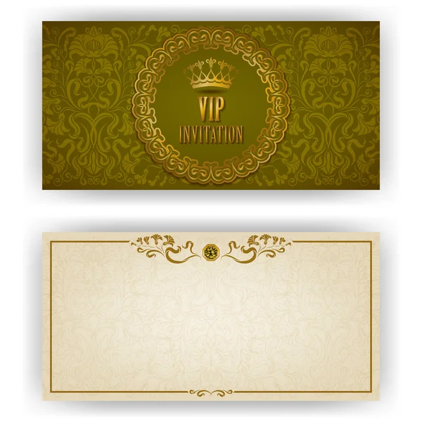 Elegant template for vip luxury invitation — Stock Vector