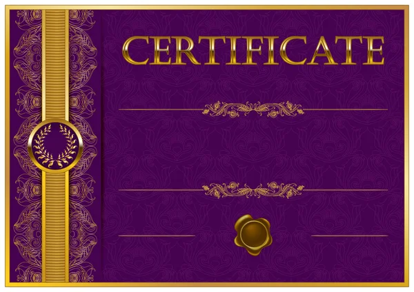 Modelo de certificado — Vector de stock