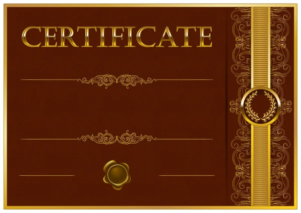 Template of certificate — Stock Vector