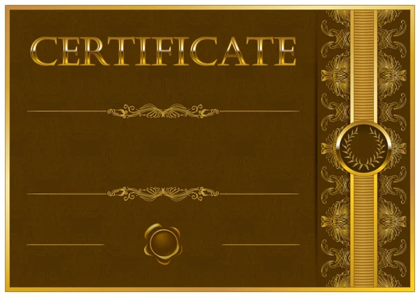 Template of certificate — Stock Vector