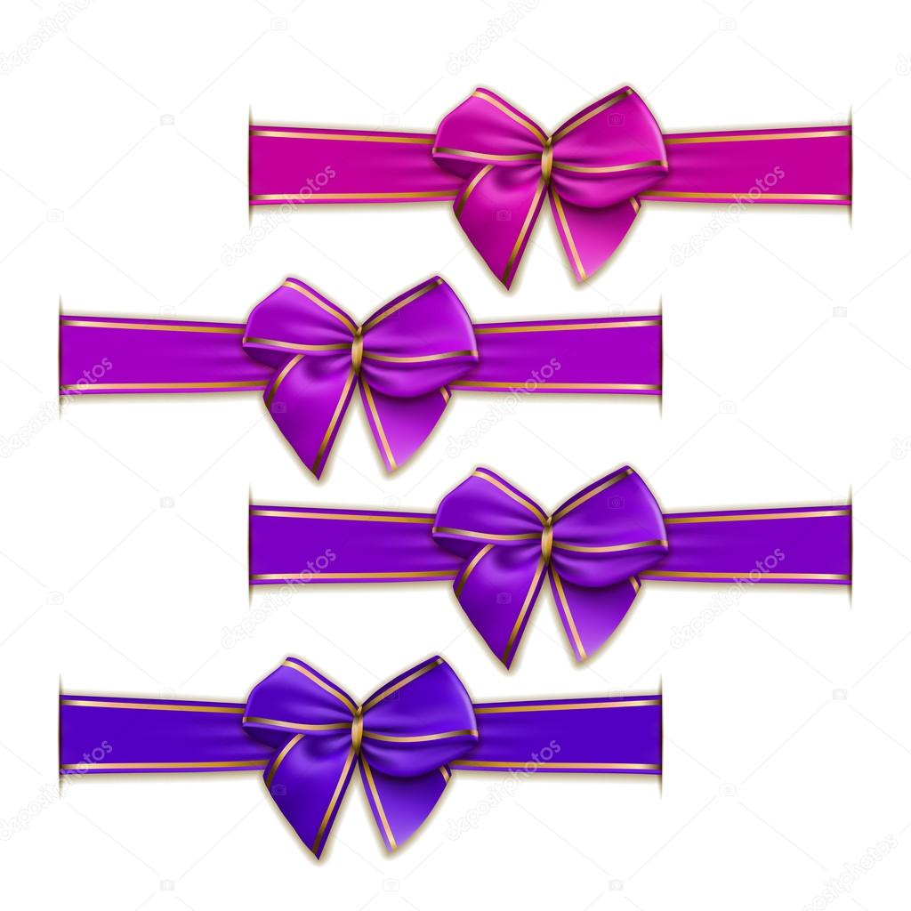 Set of  silk  bows