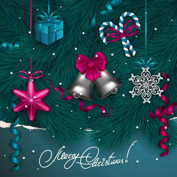 Fond de carte de Noël — Image vectorielle