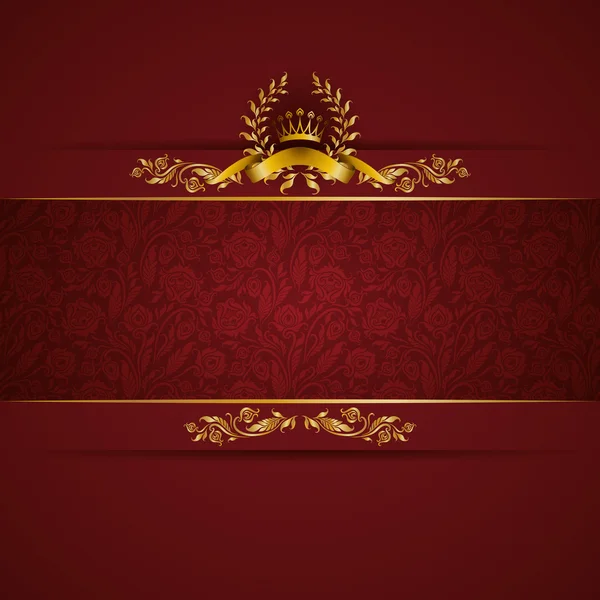 Elegante banner quadro dourado — Vetor de Stock