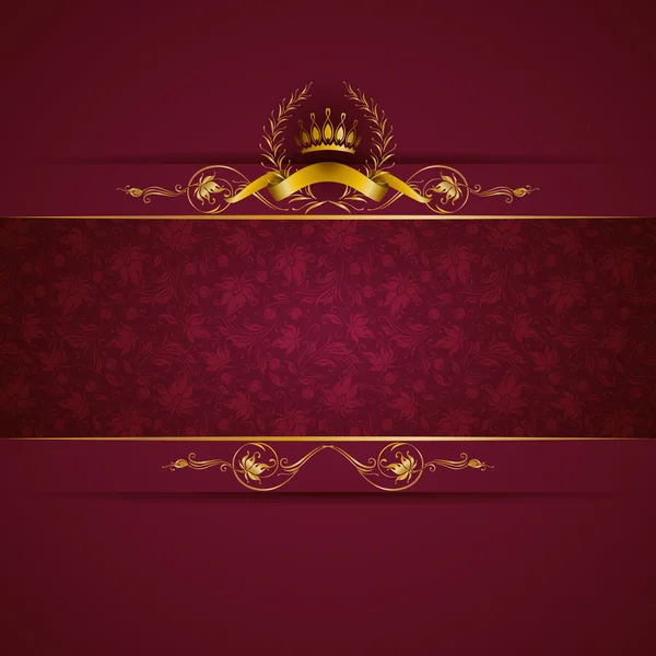 Banner de marco con corona — Archivo Imágenes Vectoriales