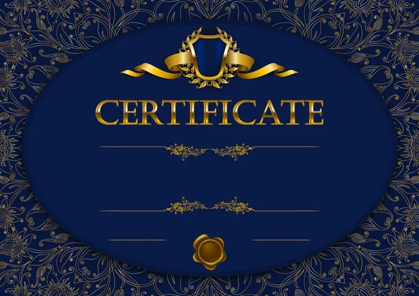 Elegante modello di certificato — Vettoriale Stock