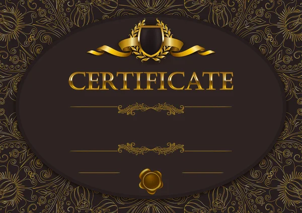 Modèle élégant de certificat — Image vectorielle