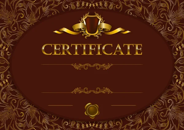 Элегантный шаблон сертификата — стоковый вектор