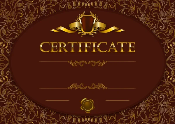 Elegante modelo de certificado — Archivo Imágenes Vectoriales