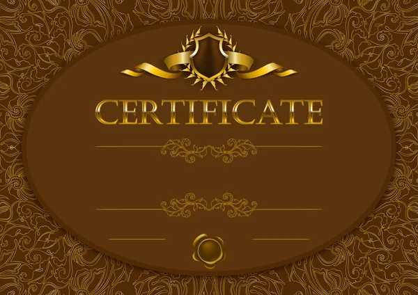 Modèle élégant de certificat — Image vectorielle