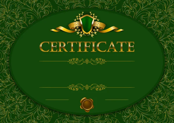 Elegant template of certificate — Stock Vector