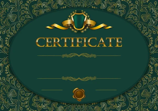 Elegant template of certificate — Stock Vector