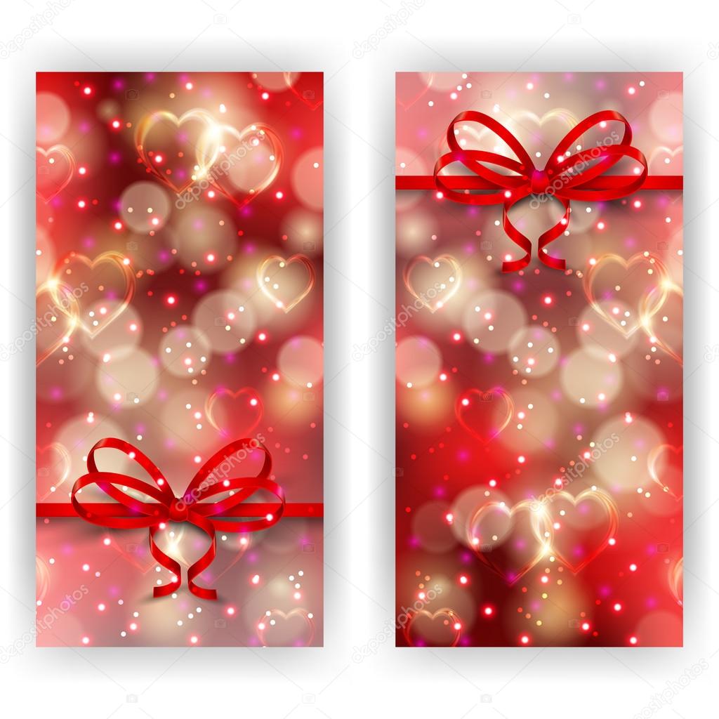 Festive background with hearts