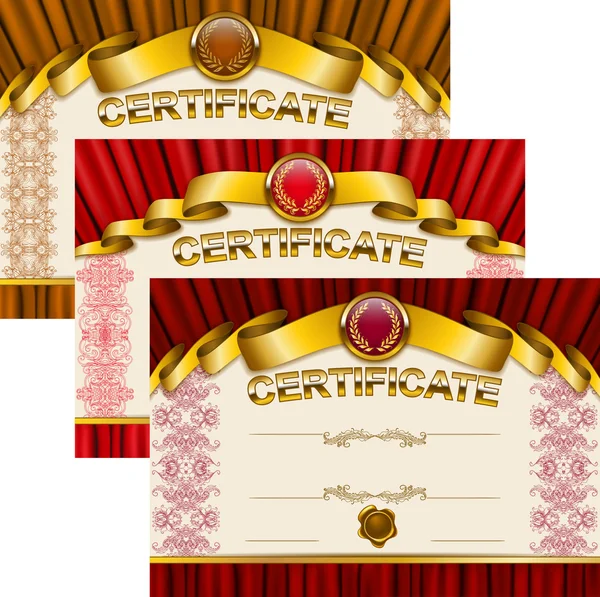 Elegant template of certificate, diploma — Stock Vector