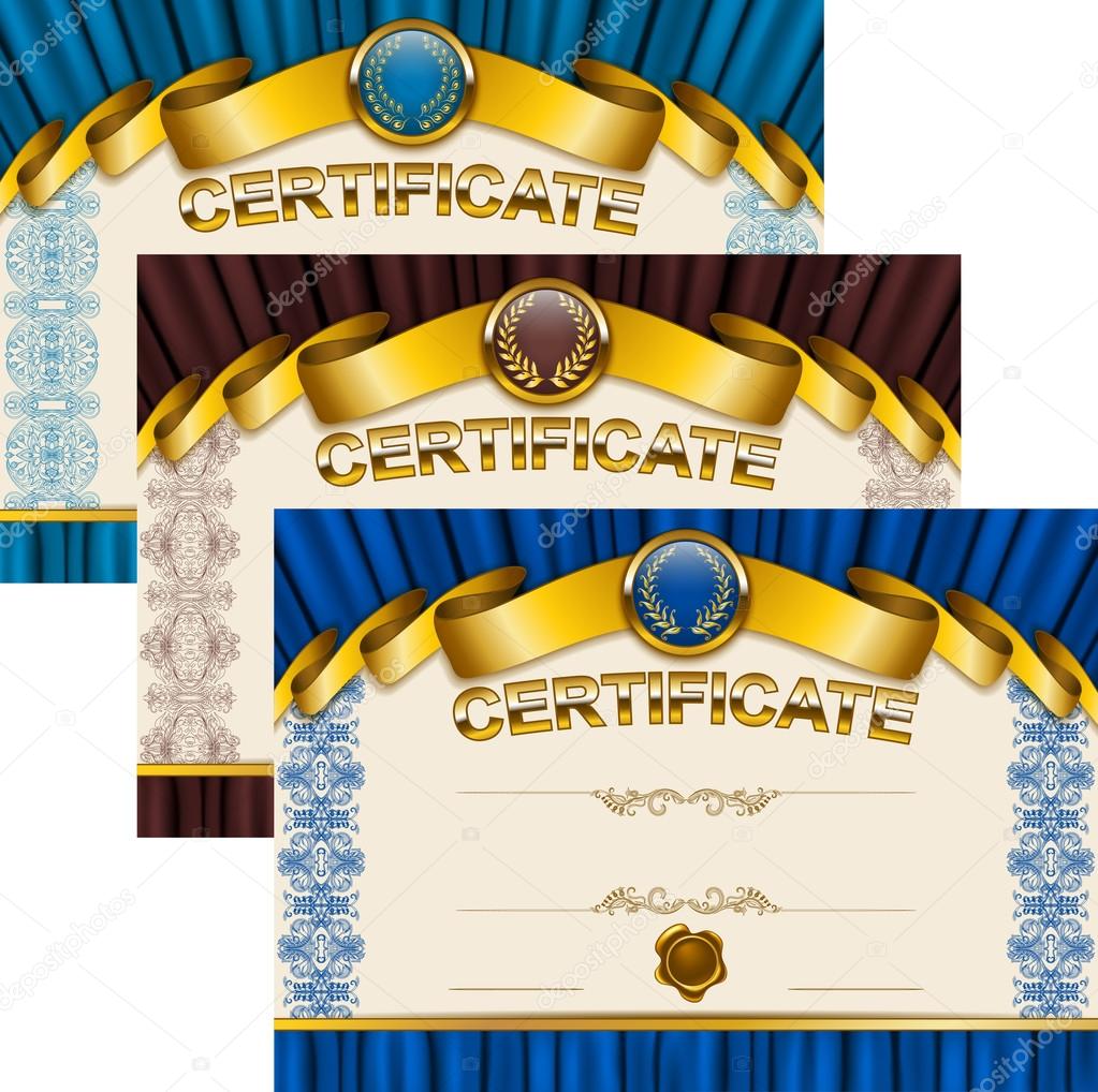 Elegant template of certificate, diploma