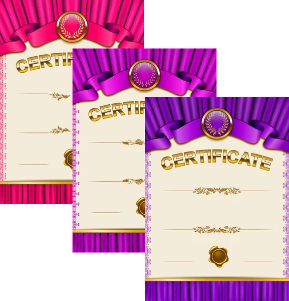 Elegante modello di certificato, diploma — Vettoriale Stock